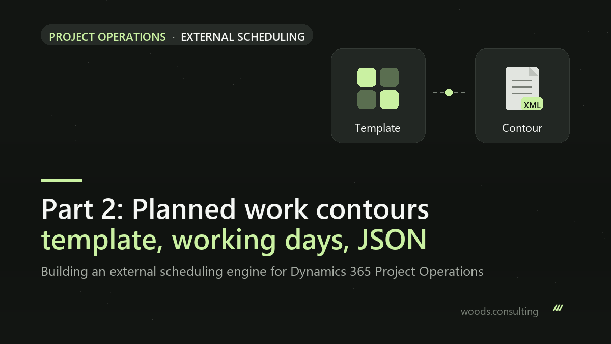 External scheduling engine for Dynamics 365 Project Operations, part 2: planned work contours