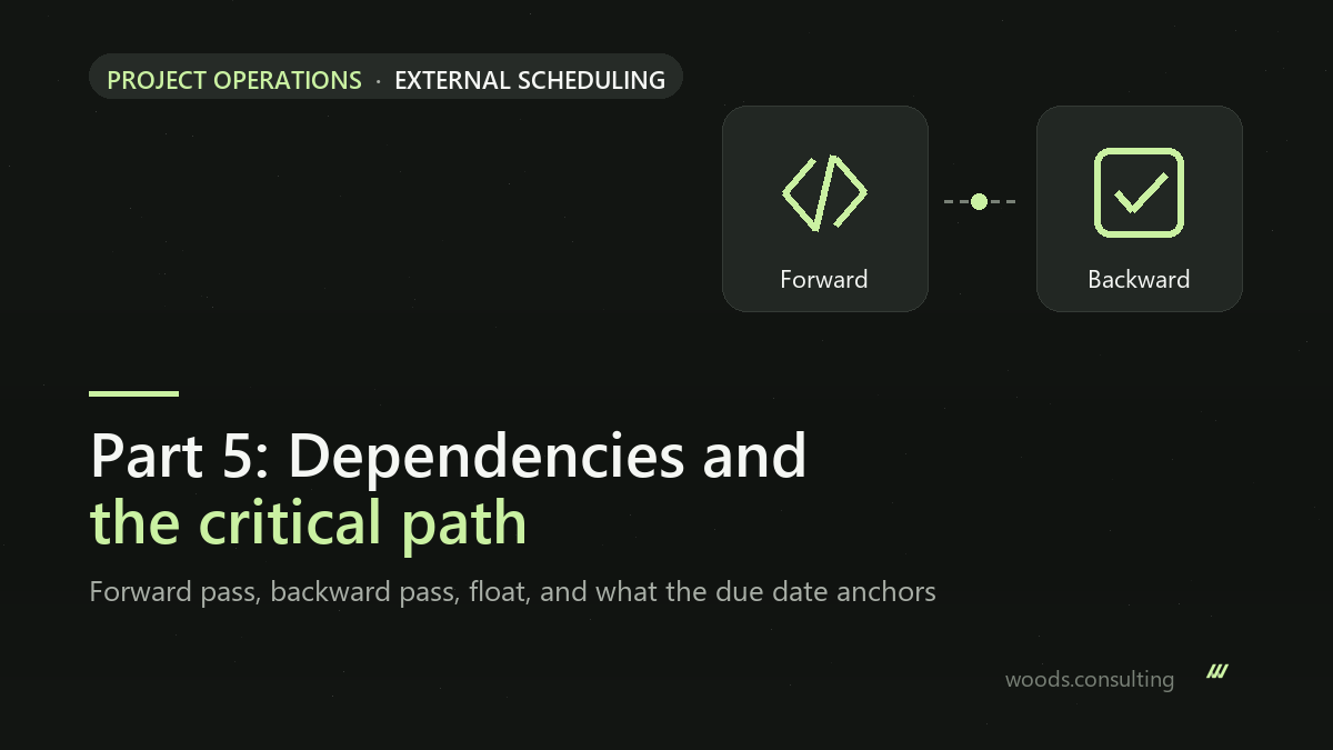 External scheduling engine for Dynamics 365 Project Operations, part 5: dependencies and the critical path